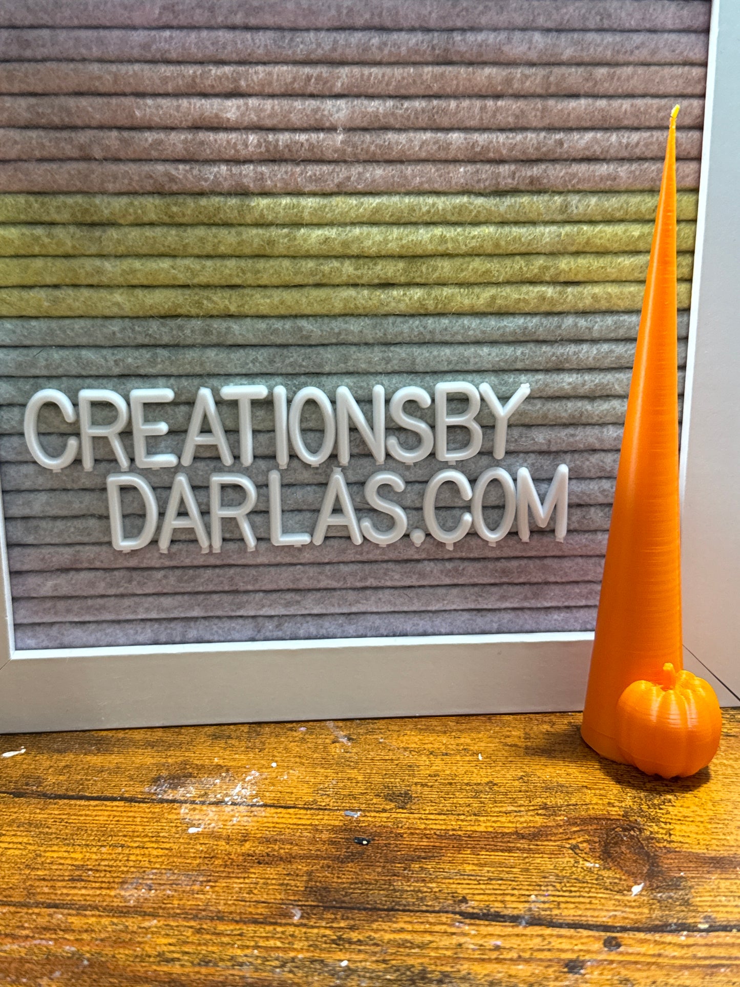 Orange pumpkin cone 5.5”