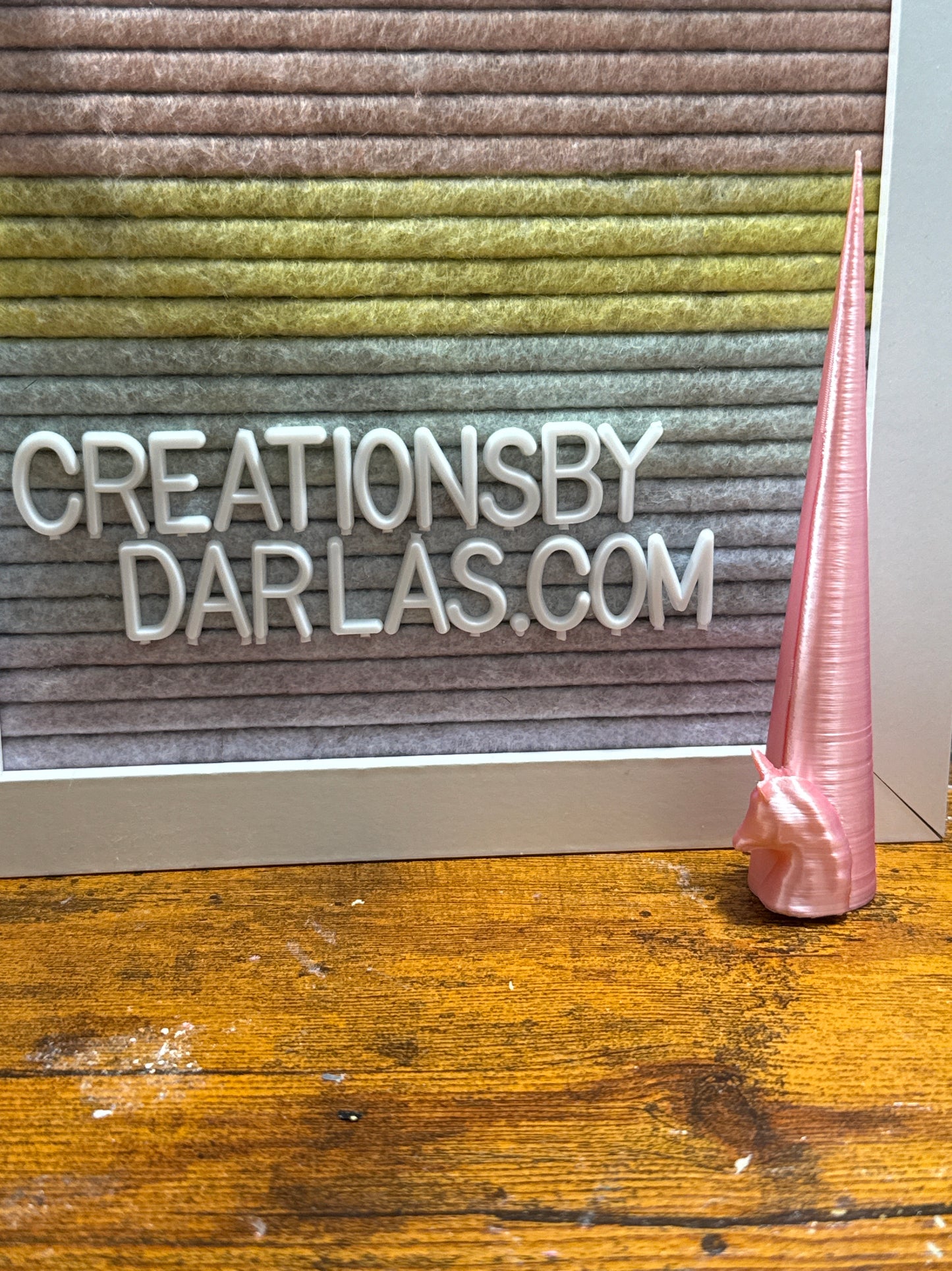 Pearl pink unicorn cone 5.25”