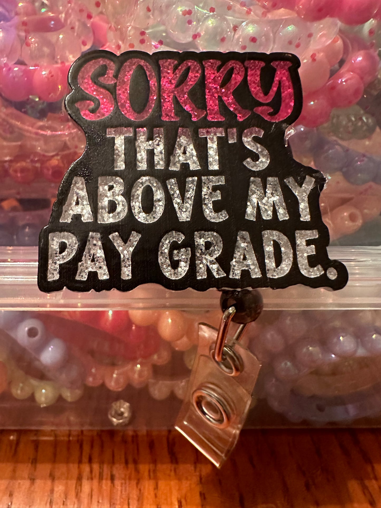 Pay grade badge reel