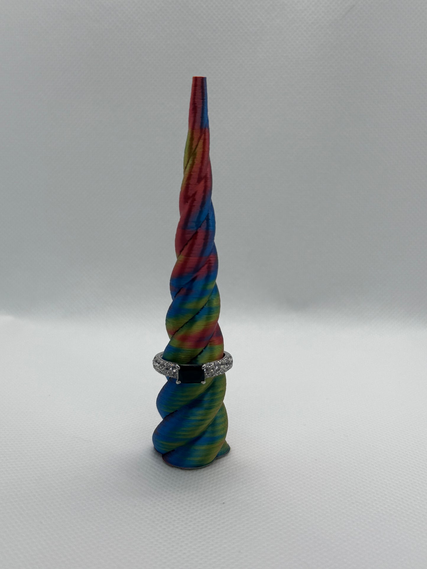 Red, yellow, blue unicorn ring cone