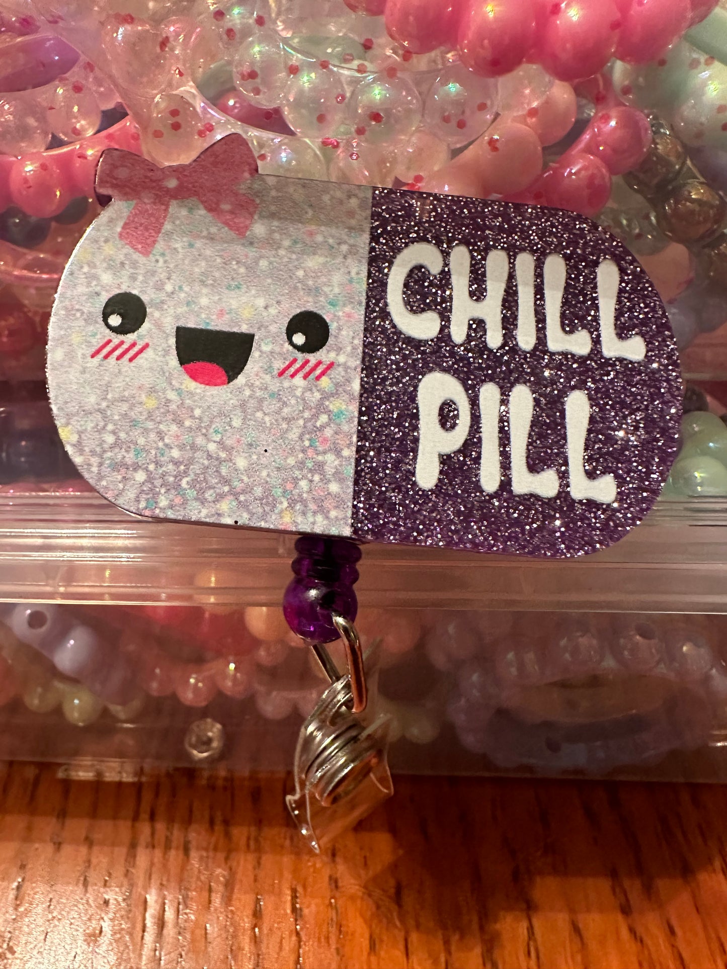 Chill pill badge reel