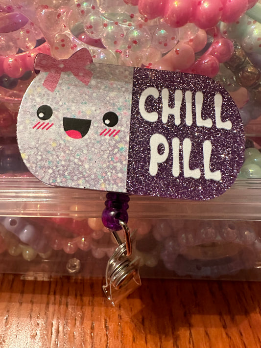 Chill pill badge reel