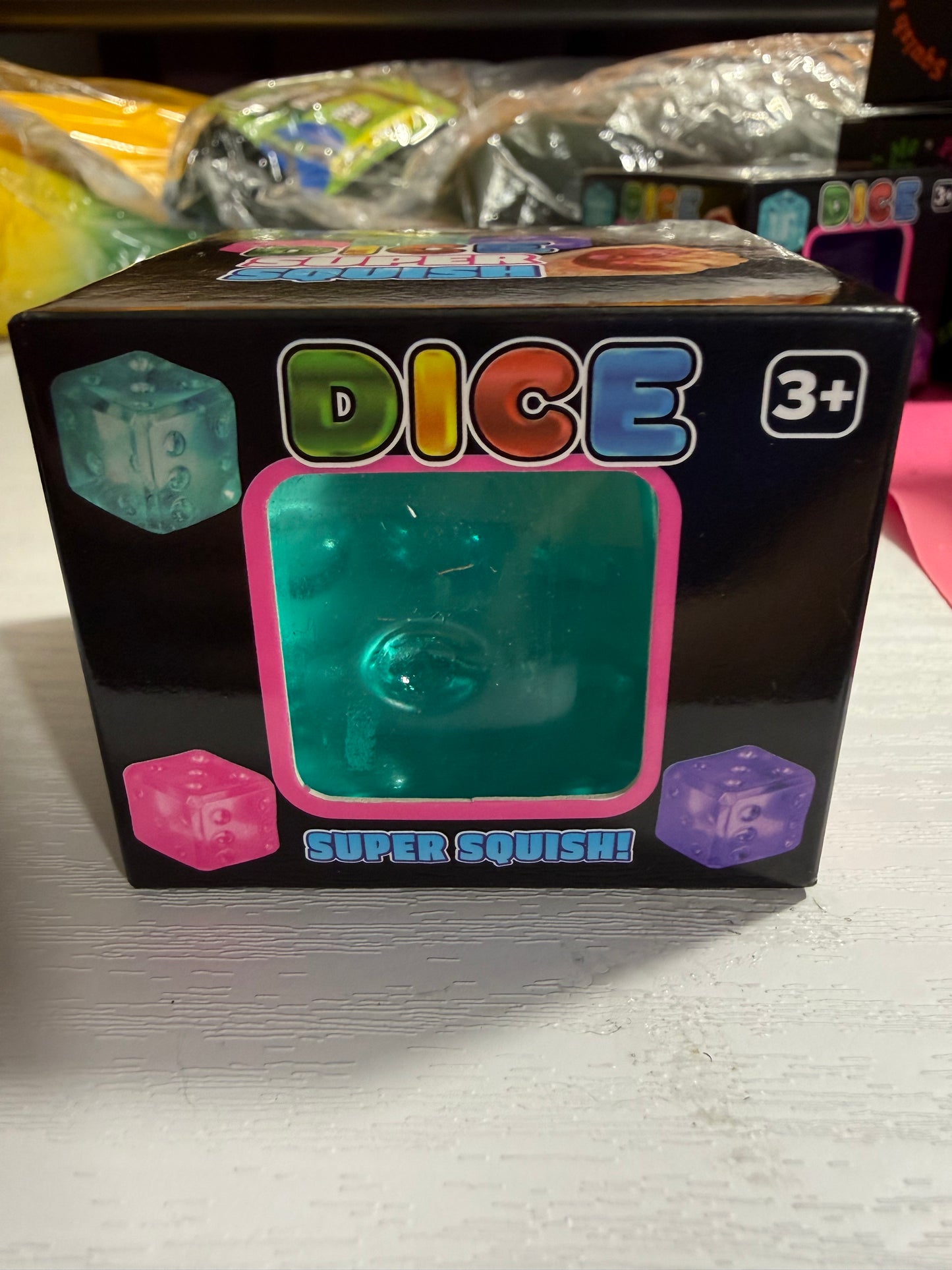 Teal dice super squish