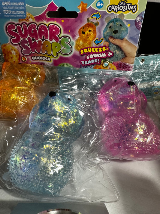 Orb sugar swap quokka (2 orange, 2 pink, 1 blue available)