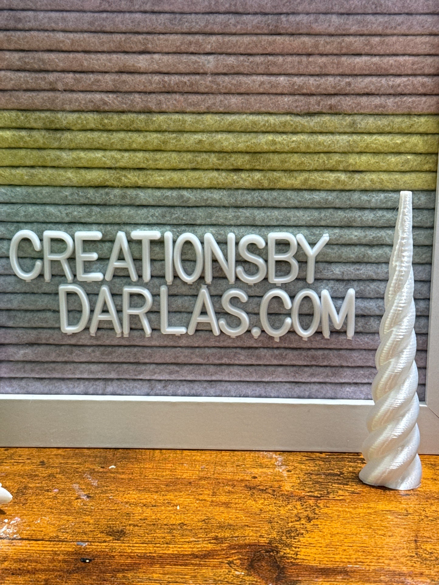 Pearl white unicorn 4”
