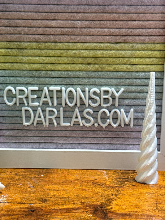 Pearl white unicorn 4”