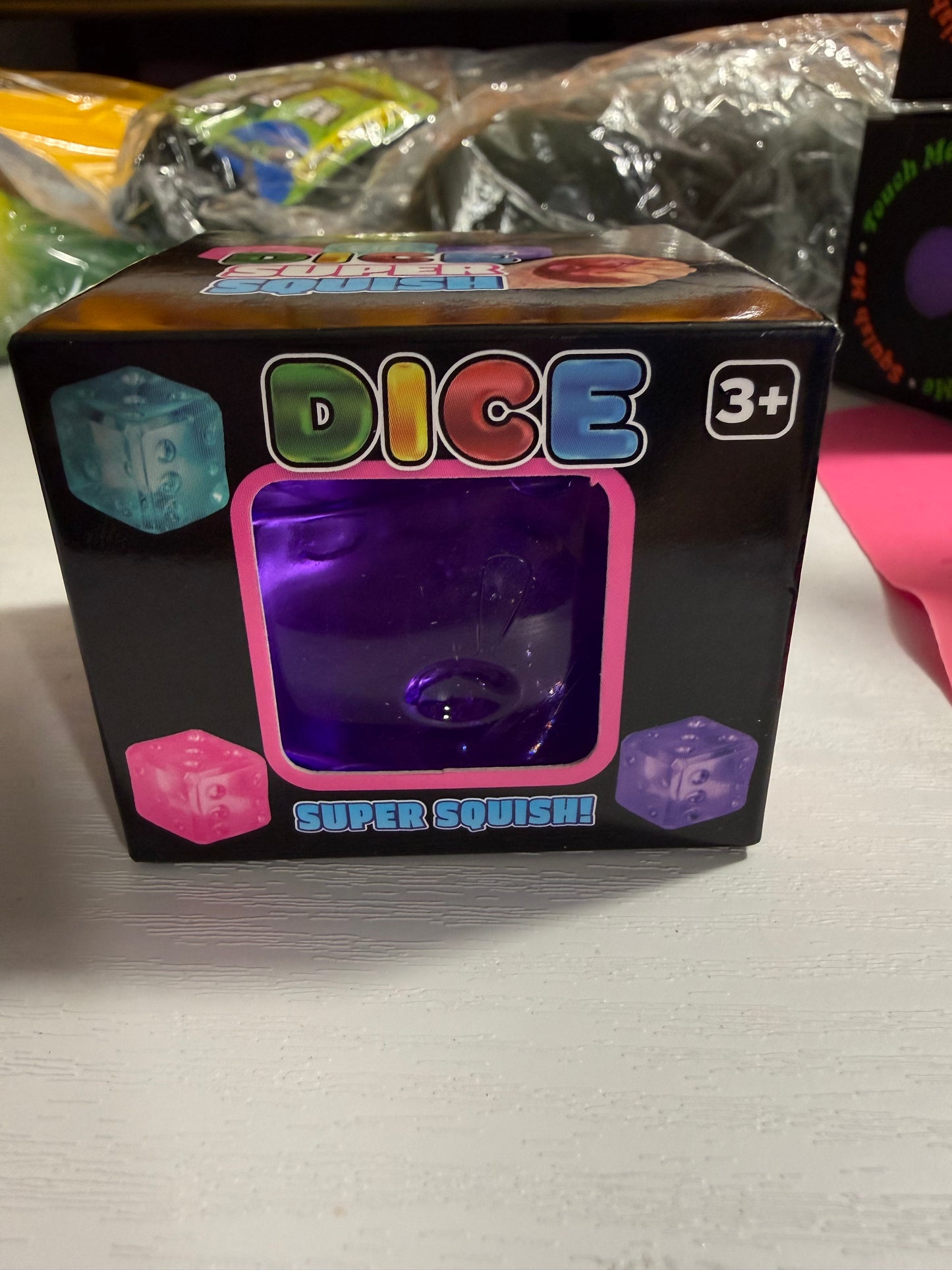 Purple dice super squish