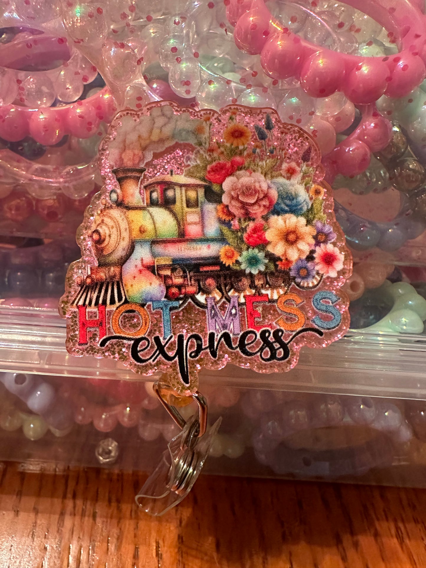 Hot mess express badge reel