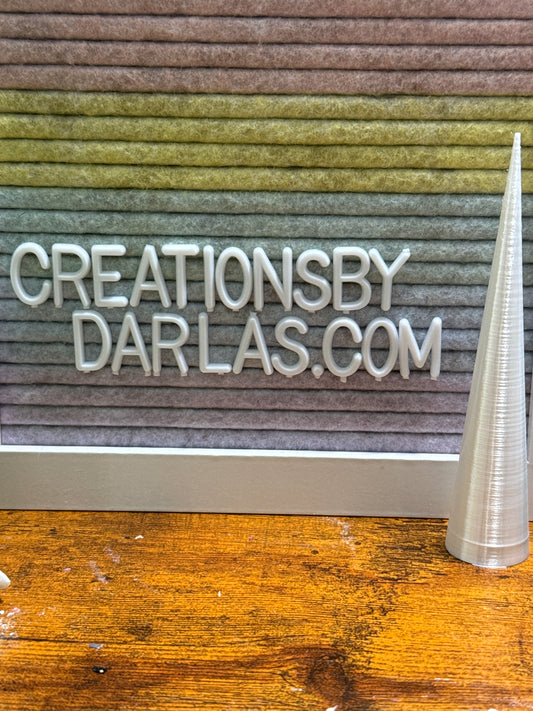 Pearl white cone 4.5”