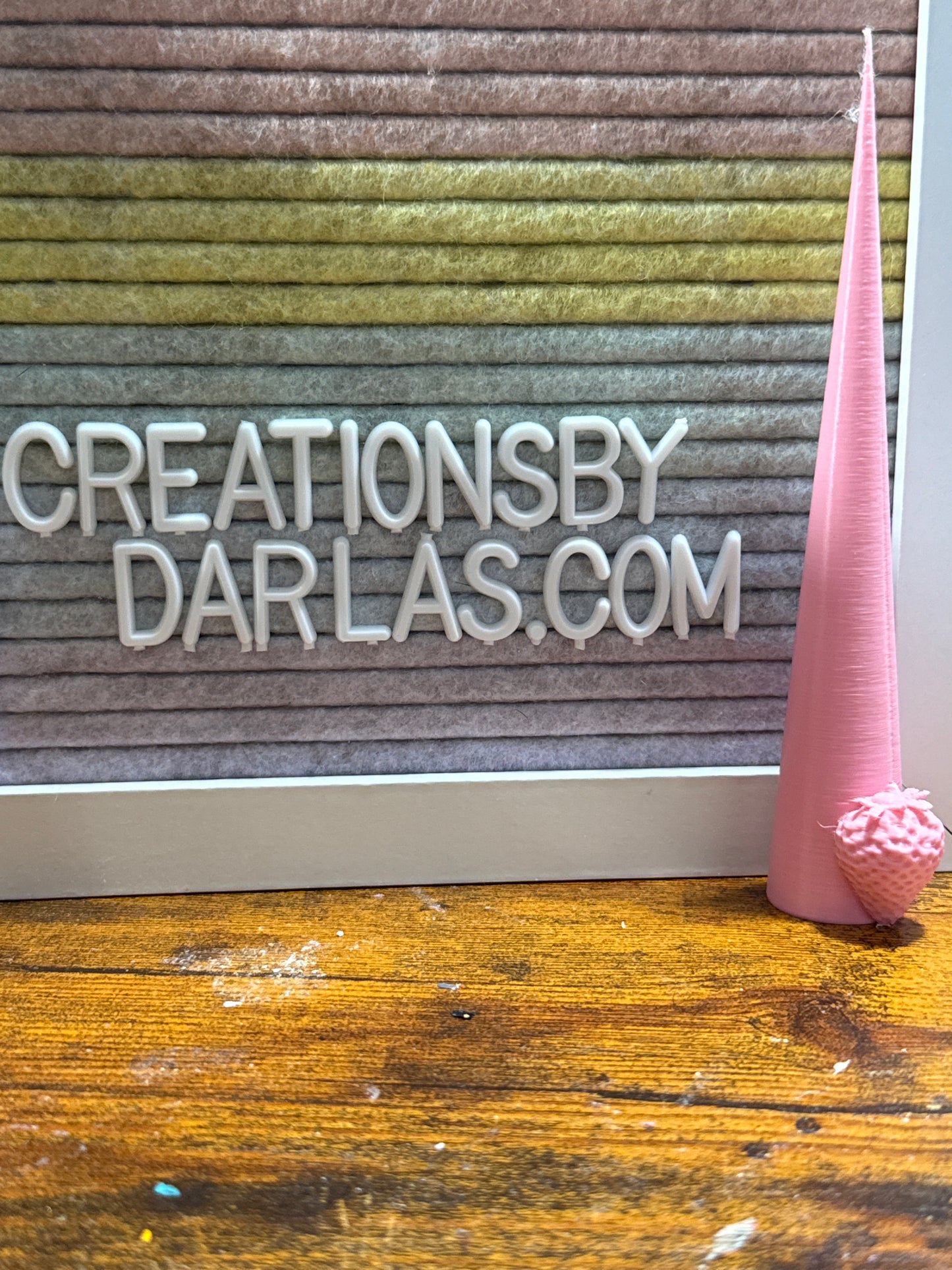 Pink strawberry cone 5.25”