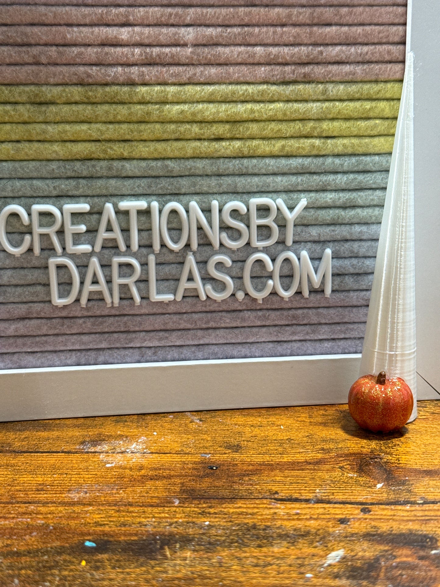 Decorated pumpkin cone 5.5”