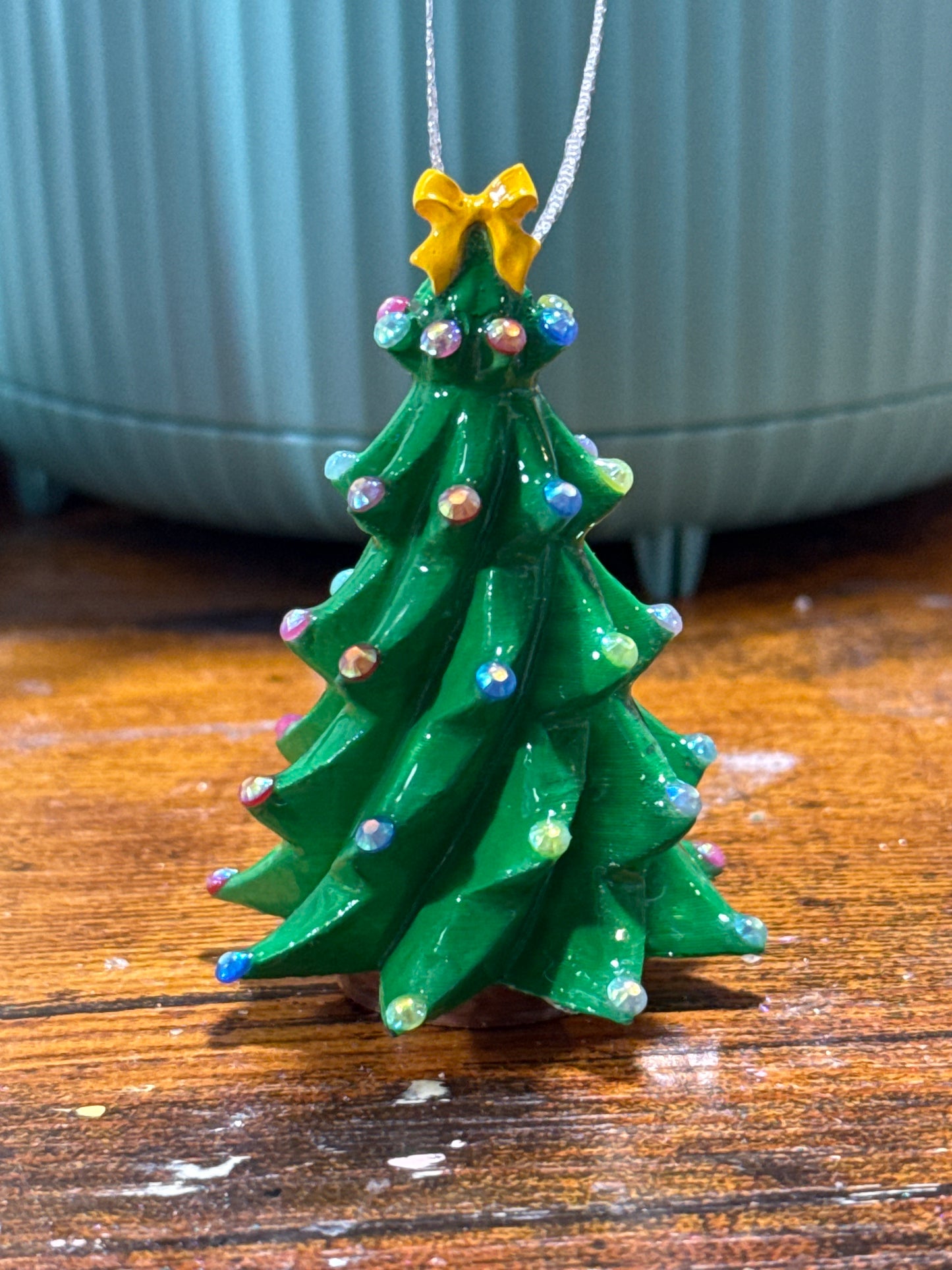 Holiday hand painted ornament