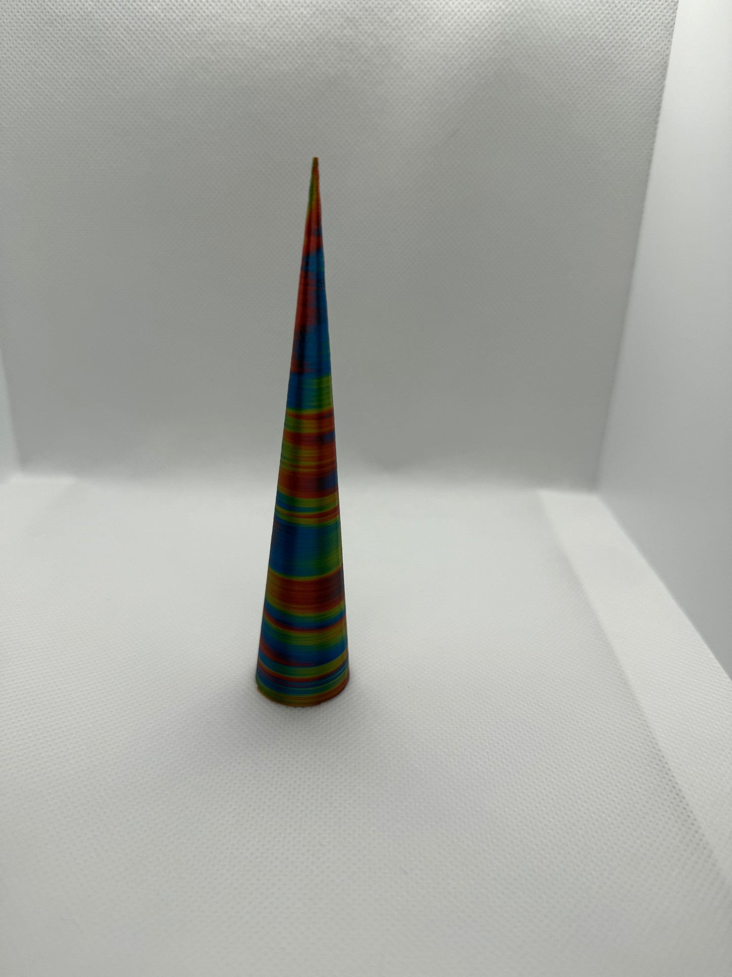 Red, blue, yellow ring cone