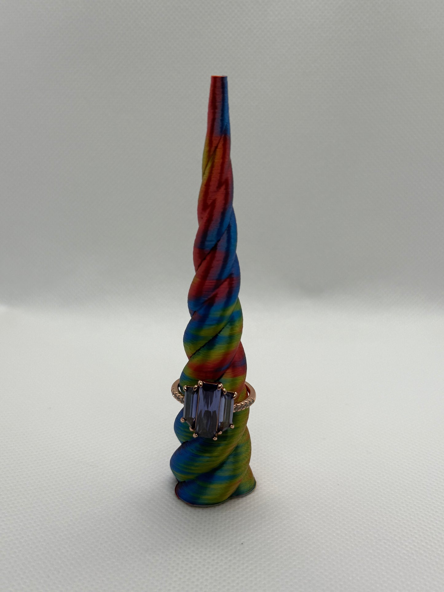 Red, yellow, blue unicorn ring cone